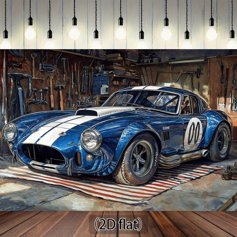 Workshop Tools Background - 1 винтажная ткань для гоночного гаража,
